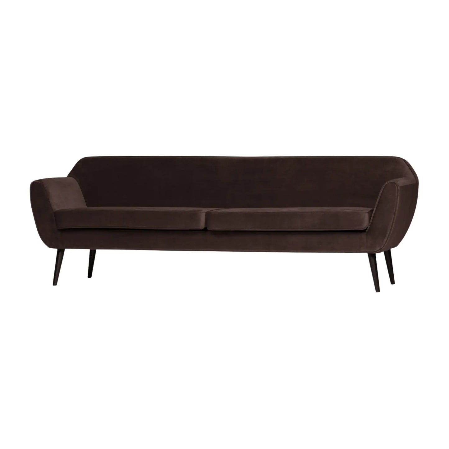 WOOOD Rocco Xl Soffa 230 cm Sammet, Dark Brown