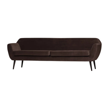 WOOOD Rocco Xl Soffa 230 cm Sammet, Dark Brown