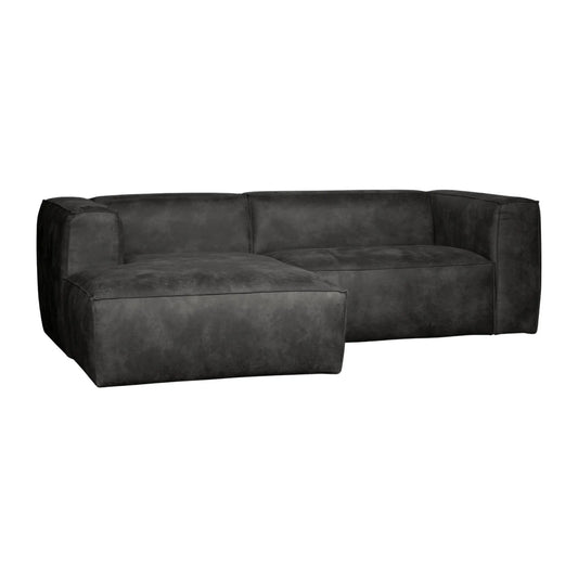 WOOOD Bean Schäslongsoffa Vänster Eco Läder, Black