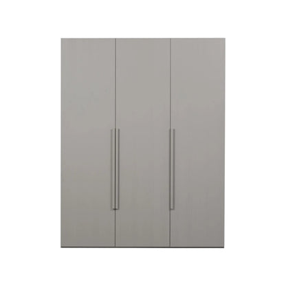 WOOOD Rens Garderob 3-dörrar Långt handtag, Pebble Grey