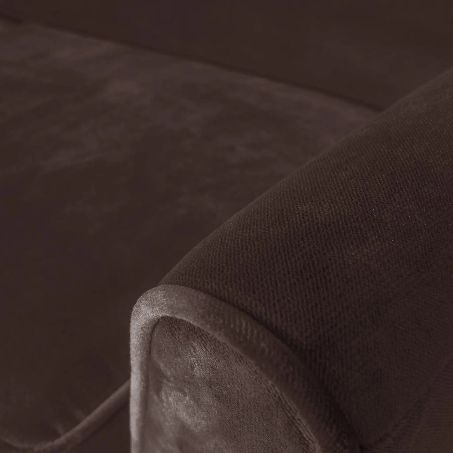 WOOOD Rocco Xl Soffa 230 cm Sammet, Dark Brown
