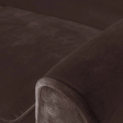 WOOOD Rocco Xl Soffa 230 cm Sammet, Dark Brown