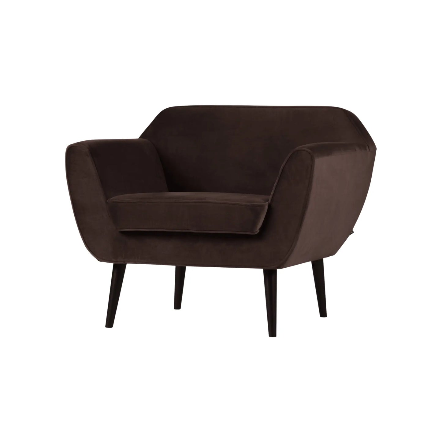WOOOD Rocco Fåtölj Sammet, Dark Brown