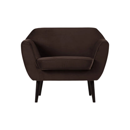 WOOOD Rocco Fåtölj Sammet, Dark Brown