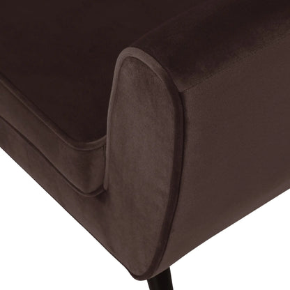 WOOOD Rocco Fåtölj Sammet, Dark Brown