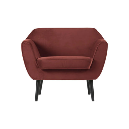 WOOOD Rocco Fåtölj Sammet, Burgundy Red
