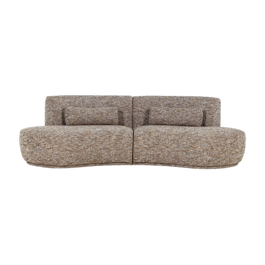 WOOOD Batavier Halvrund Soffa 4-Sits, Light Brown Melange