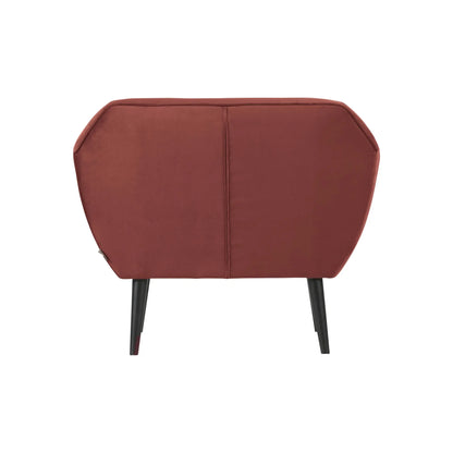 WOOOD Rocco Fåtölj Sammet, Burgundy Red