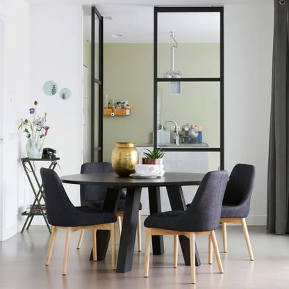 WOOOD Rhonda Matbord Xl Ø150 cm Ek, Blacknight