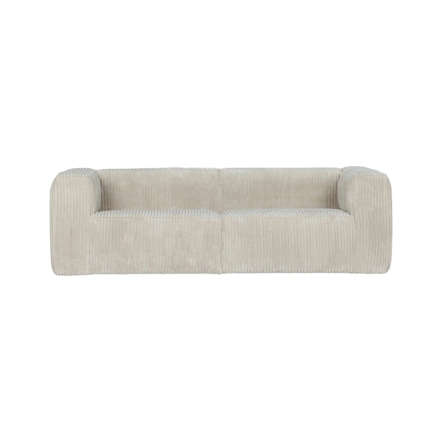 WOOOD Bean 3,5-Sits Soffa Ribbat Tyg, Natural