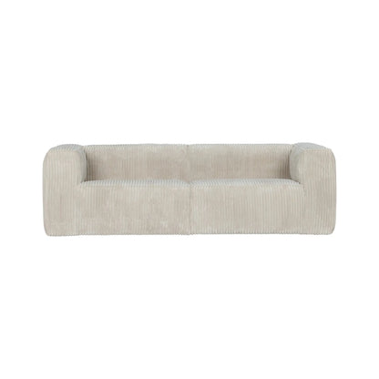 WOOOD Bean 3,5-Sits Soffa Ribbat Tyg, Natural