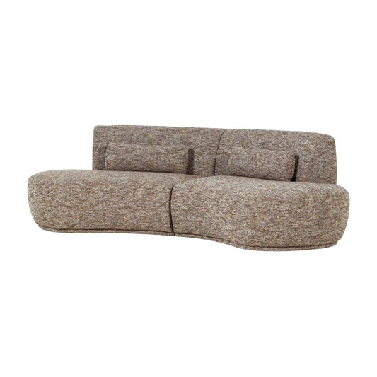 WOOOD Batavier Halvrund Soffa 4-Sits, Light Brown Melange