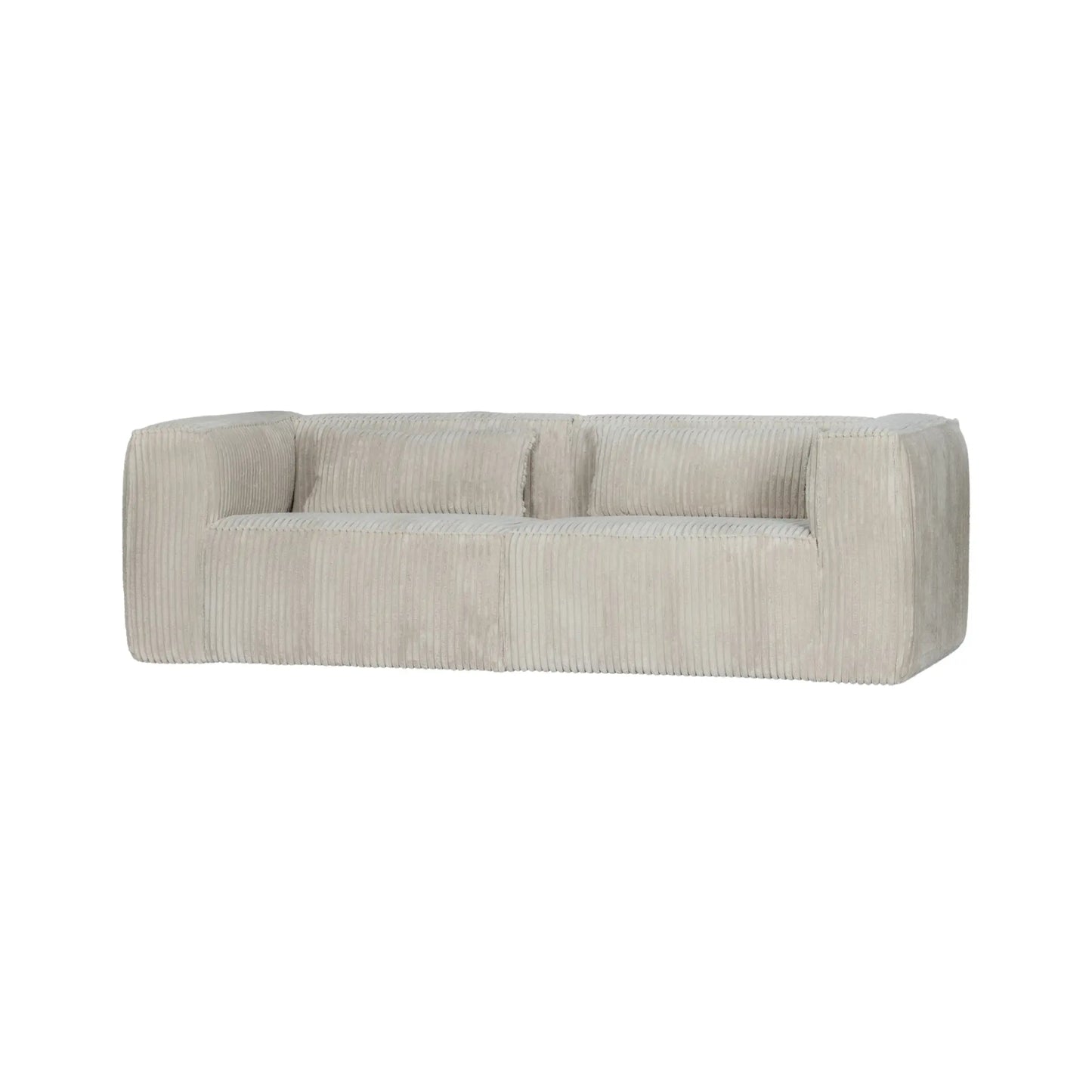 WOOOD Bean 3,5-Sits Soffa Ribbat Tyg, Natural
