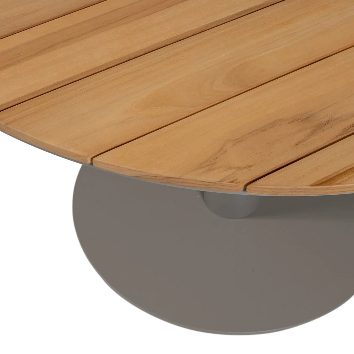 WOOOD Vela Trädgårdsbord Runt Aluminium/ Trä, Natural/Sand
