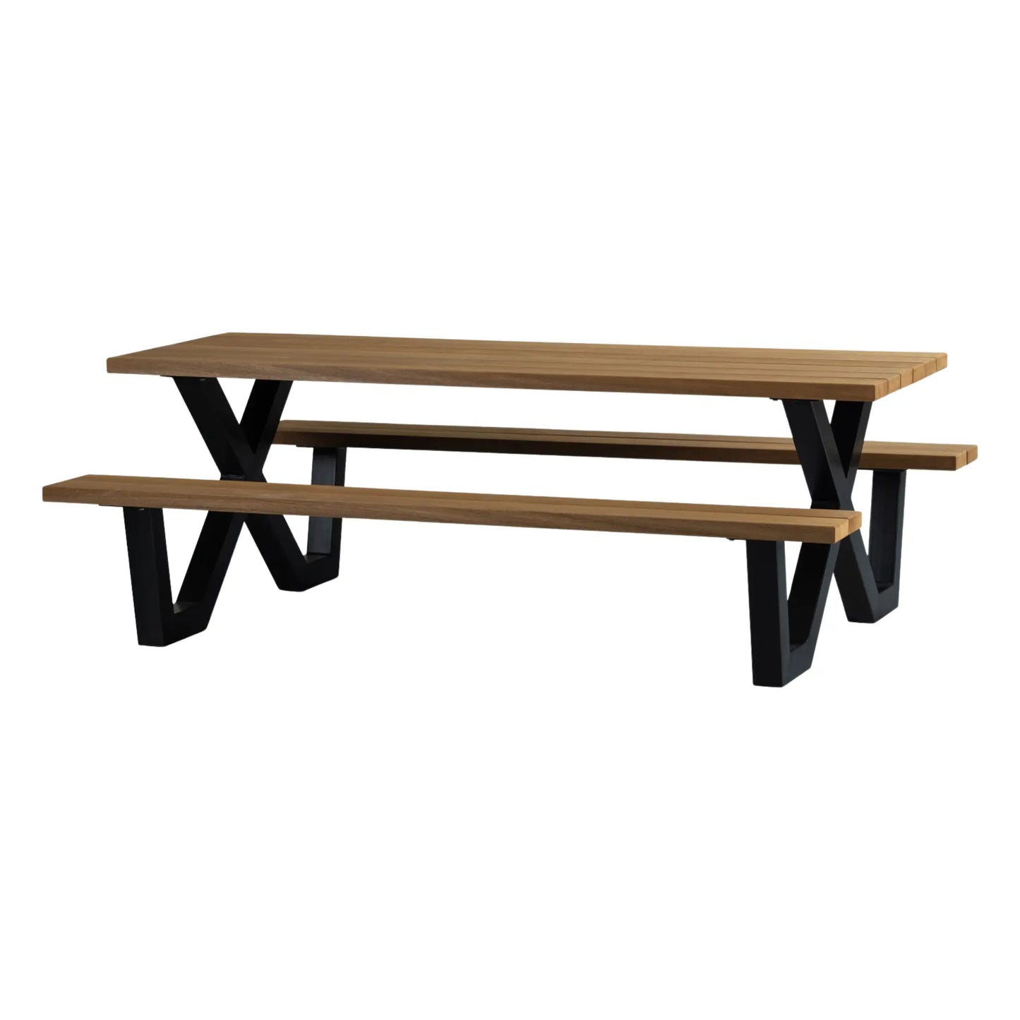 WOOOD Tablo Trädgårdsbord Ayousträ/Metall, Black