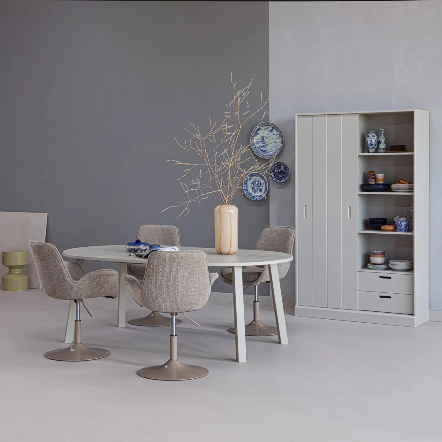 WOOOD Mila Skjutdörrsskåp, Dust Grey