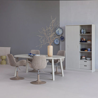 WOOOD Mila Skjutdörrsskåp, Dust Grey