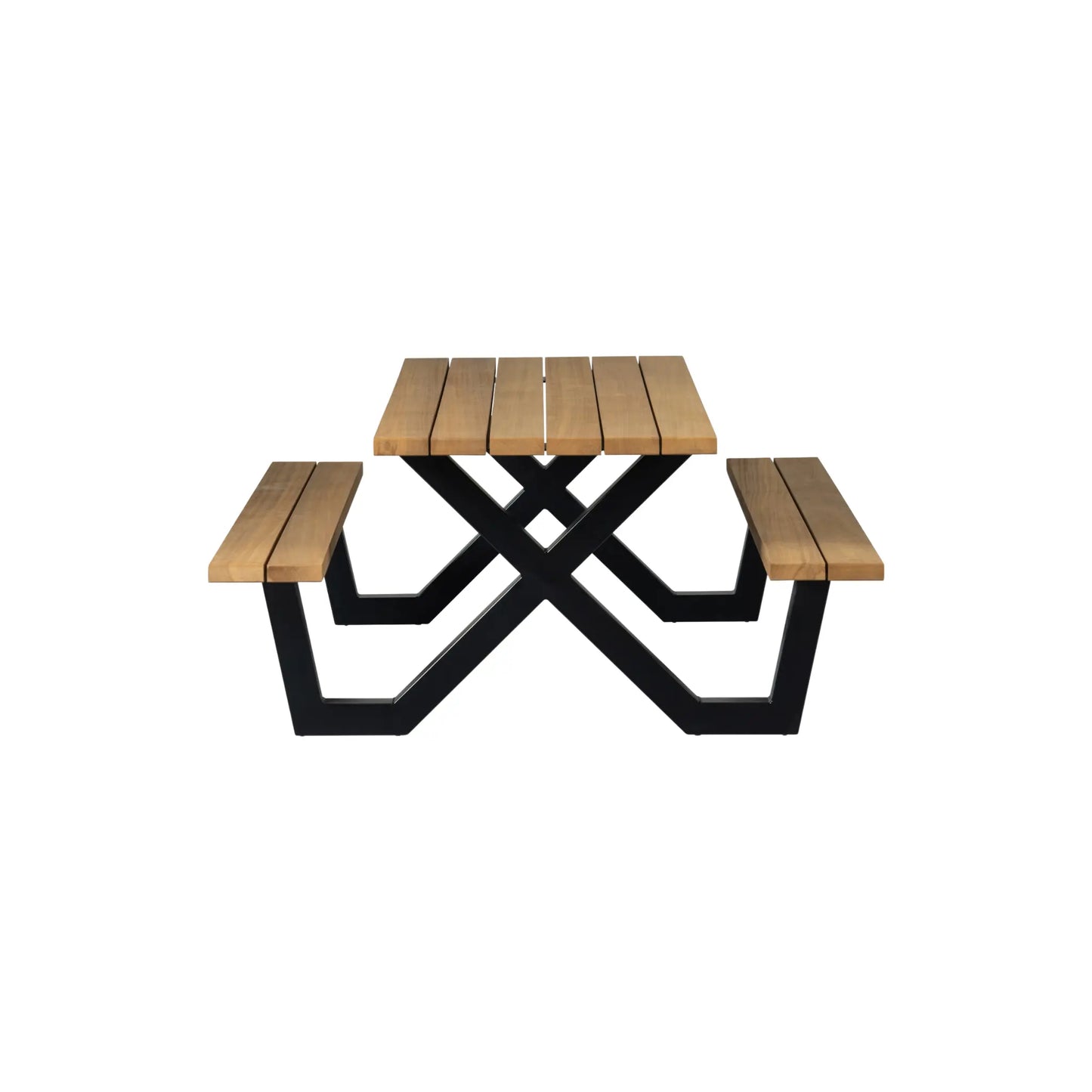 WOOOD Tablo Trädgårdsbord Ayousträ/Metall, Black