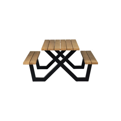 WOOOD Tablo Trädgårdsbord Ayousträ/Metall, Black