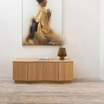 WOOOD Zuma Tv-Bänk 133 cm I Ekfanér, Natur