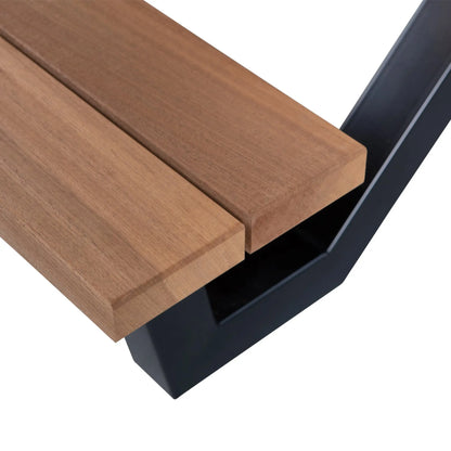 WOOOD Tablo Trädgårdsbord Ayousträ/Metall, Black