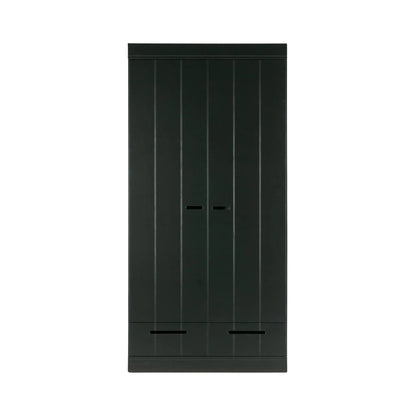 WOOOD Connect Garderob 2-dörrar med Låda, Svart