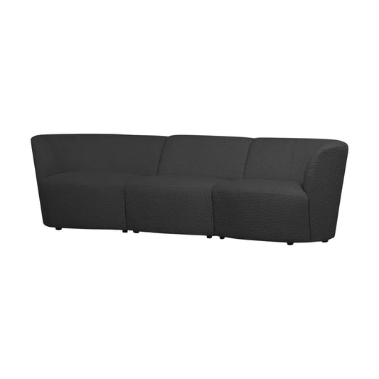 WOOOD Coco 3-Sits Soffa Bouclé, Dark Grey