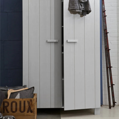 WOOOD Dennis Garderob Furu, Concrete Grey