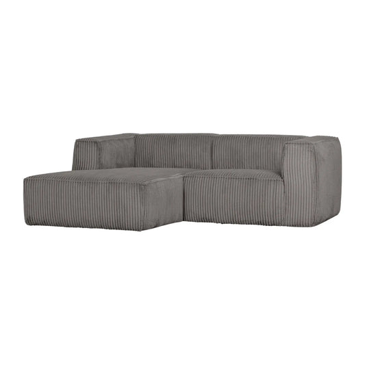 WOOOD Bean Schäslongsoffa Vänster Ribbat Tyg, Terrazzo