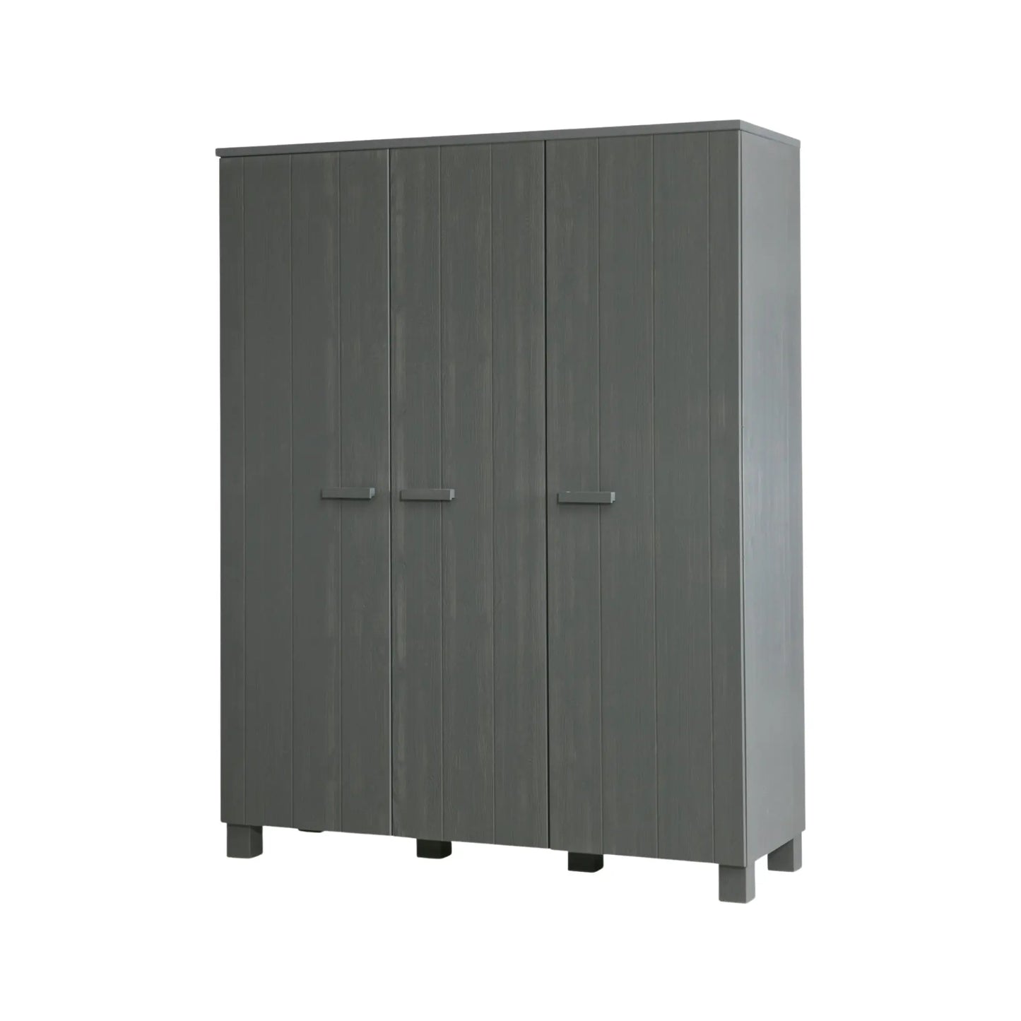 WOOOD Dennis Garderob 3-dörrar, Steel Grey