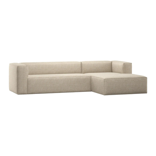 WOOOD Bean Hörnsoffa Höger, Beige Melange