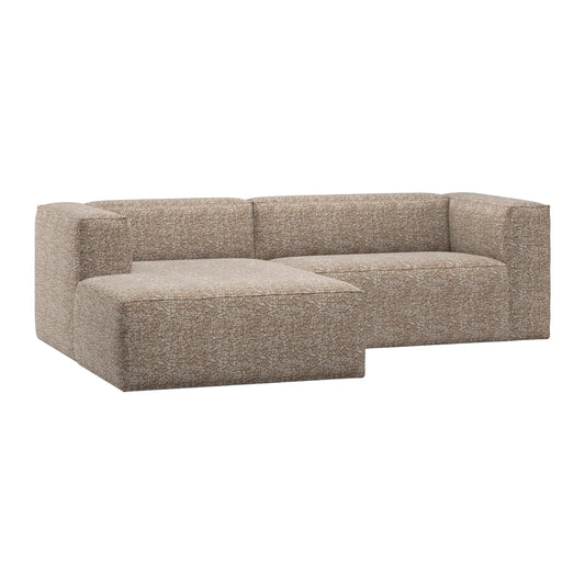 WOOOD Bean Schäslongsoffa Vänster, Light Brown Melange