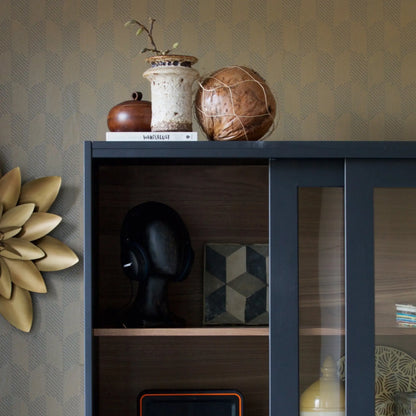 WOOOD James Vitrinskåp, Svart/Walnut