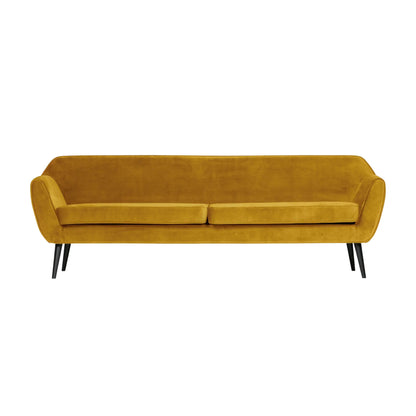 WOOOD Rocco Soffa XL 230 cm Sammet, Ochre Yellow