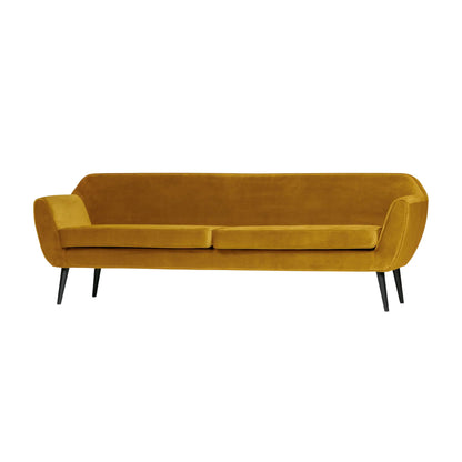 WOOOD Rocco Soffa XL 230 cm Sammet, Ochre Yellow