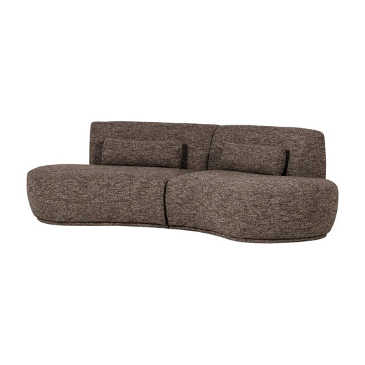 WOOOD Batavier Halvrund Soffa 4-Sits, Brown Melange
