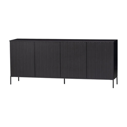 WOOOD New Gravure Skänk 200 cm I Furu, Svart