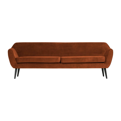 WOOOD Rocco Soffa XL 230 cm Sammet, Rust Brown