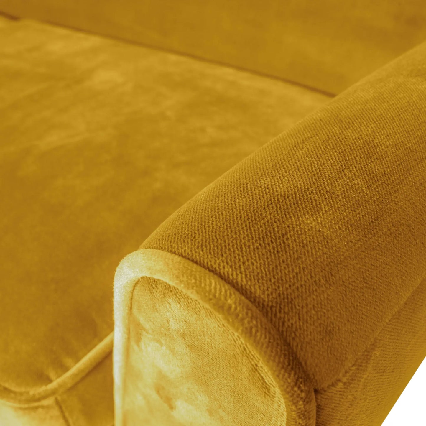 WOOOD Rocco Soffa XL 230 cm Sammet, Ochre Yellow