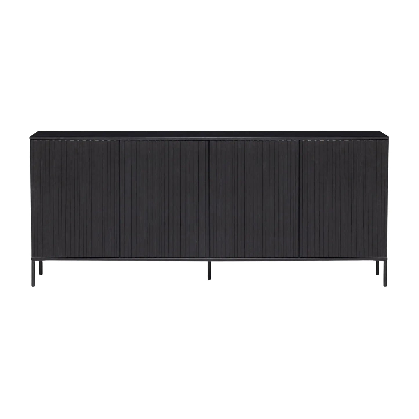 WOOOD New Gravure Skänk 200 cm I Furu, Svart
