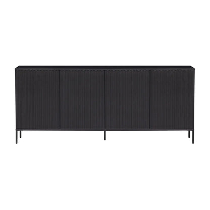 WOOOD New Gravure Skänk 200 cm I Furu, Svart
