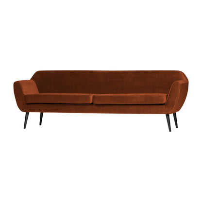 WOOOD Rocco Soffa XL 230 cm Sammet, Rust Brown