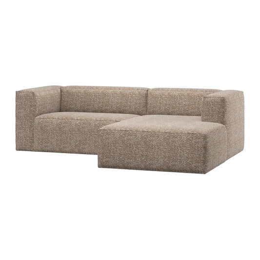 WOOOD Bean Schäslongsoffa Höger, Light Brown Melange
