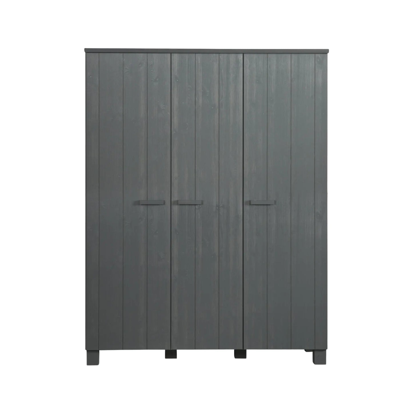 WOOOD Dennis Garderob 3-dörrar, Steel Grey
