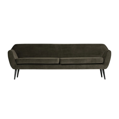 WOOOD Rocco Soffa XL 230 cm Sammet, Warm Green