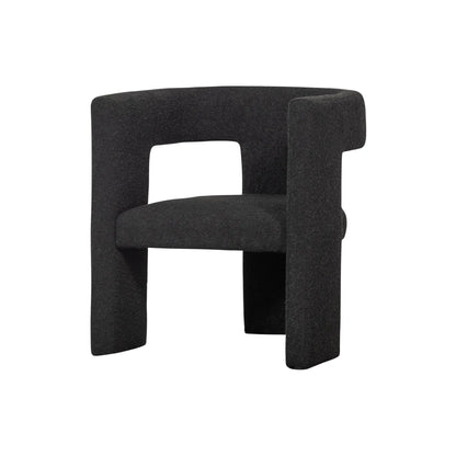 WOOOD Tiwa Fåtölj Bouclé, Dark Grey