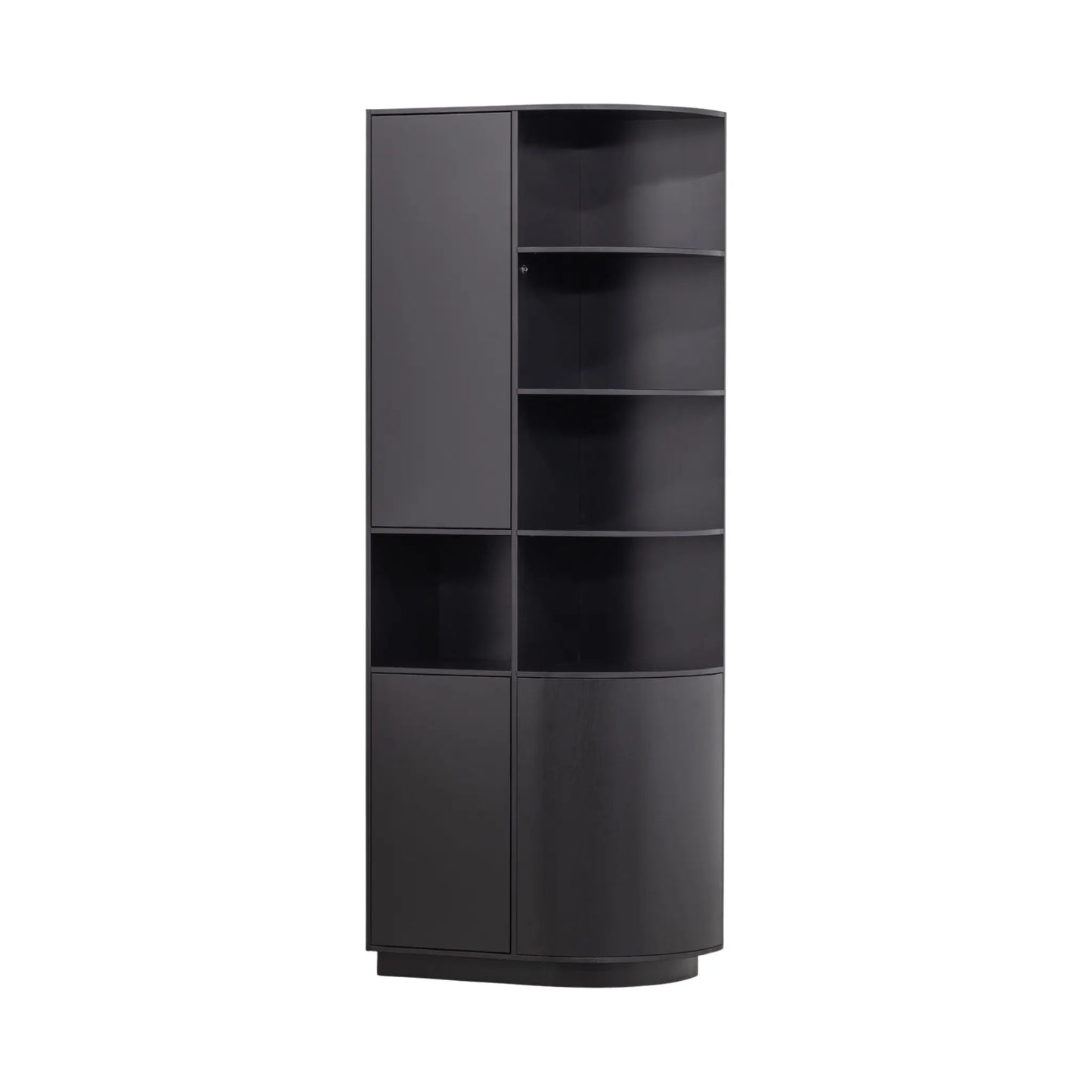 WOOOD Finca Förvaringsskåp Rund Höger 78cm Furu, Deep Black