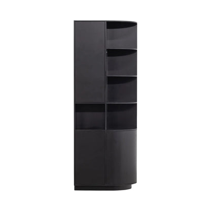 WOOOD Finca Förvaringsskåp Rund Höger 78cm Furu, Deep Black