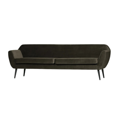 WOOOD Rocco Soffa XL 230 cm Sammet, Warm Green