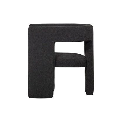 WOOOD Tiwa Fåtölj Bouclé, Dark Grey